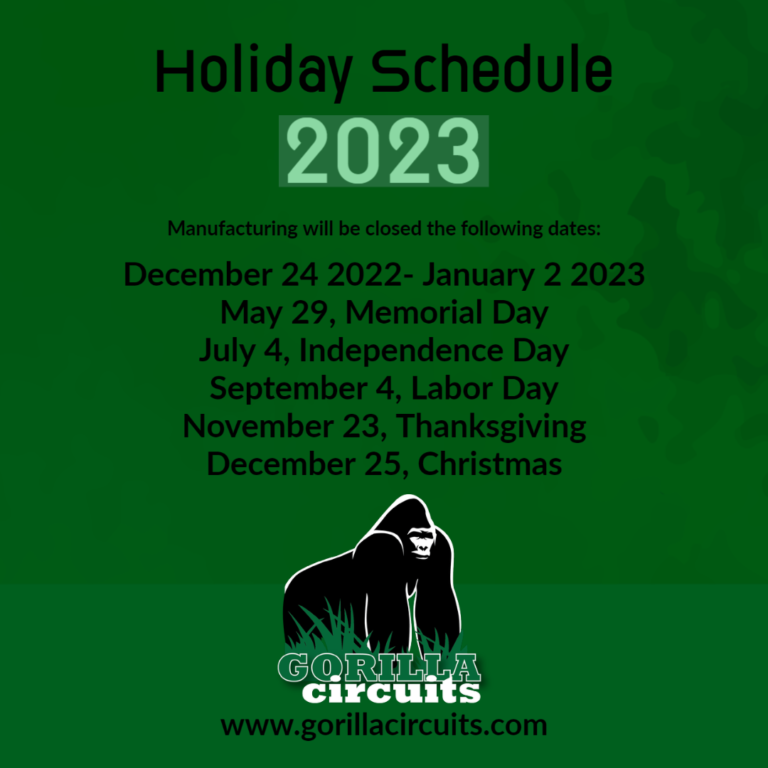 Holiday Schedule 2023